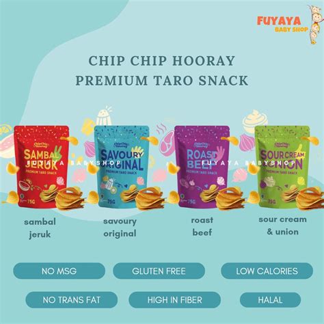 Jual Chip Chip Hooray G Premium Taro Snack Cemilan Sehat No Msg