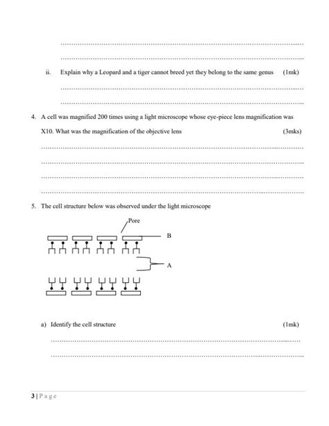 Form 2 Biology End Term 1 Examination 2023 1477