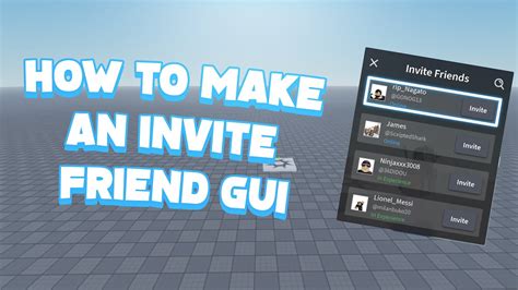 How To Make An Advanced Invite Friends Gui Roblox Studio Youtube