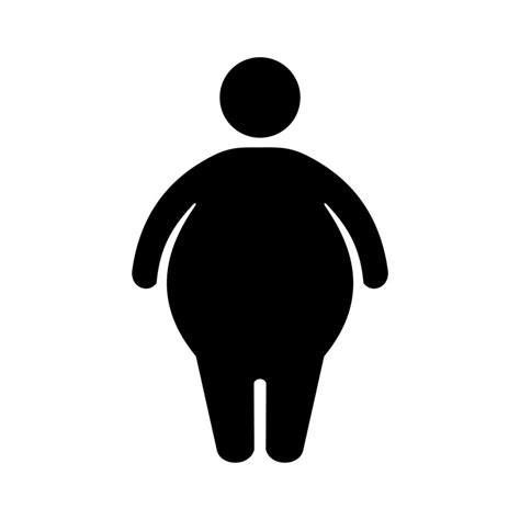 Fat Man Flat Icon 12802528 Vector Art At Vecteezy