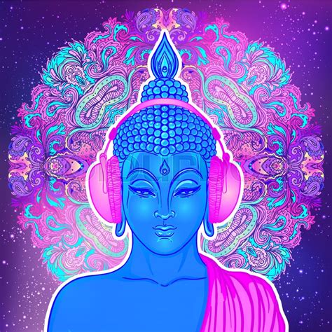 Psychedelic Image By Laura Modern Buddha Art Illustration