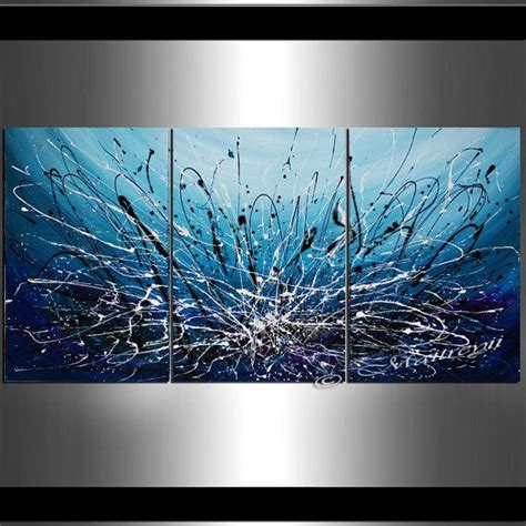 Wall Art Canvas Art Teal Turquoise Wall Decor Original Paintings