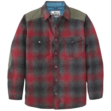 Woolrich Mens The Mix Up Wool Quilted Shirt Jacket Moosejaw