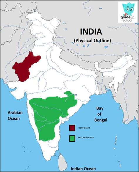 Deccan Plateau In India Map New York Map Poster