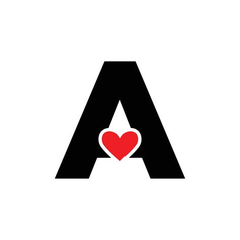 letter   red heart monogram  heart icon  vector art