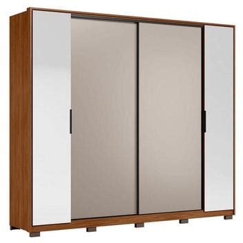 Guarda Roupa Casal Laredo Nogueira Nude Prime Tx Flex Espelho E Pés Demóbile Demartêz