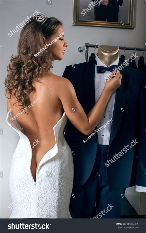 Half Naked Bride Wedding Dress Looks Stock Photo Shutterstock