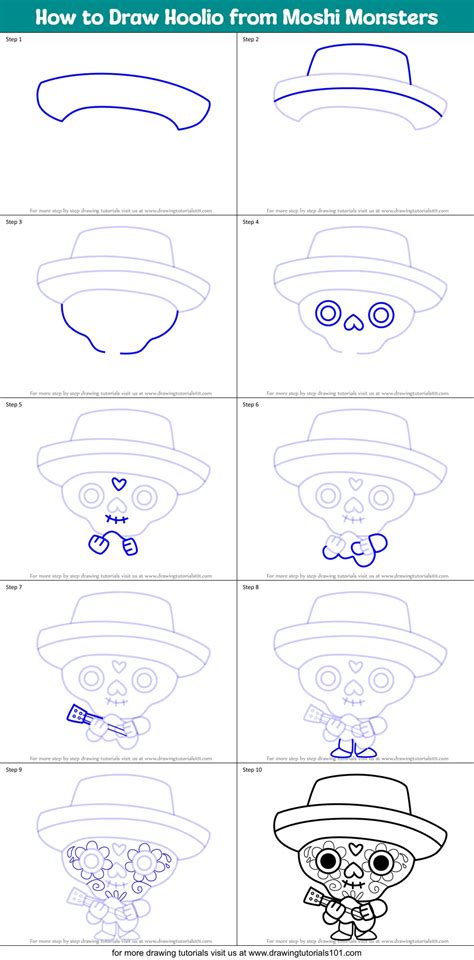 How To Draw Hoolio From Moshi Monsters Moshi Monsters Step By Step