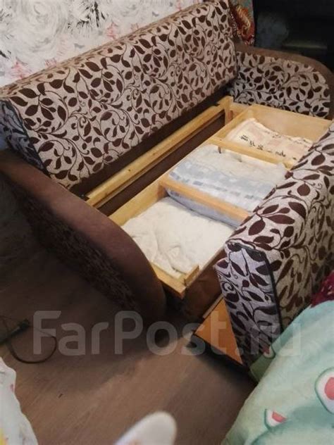 Диван кровать продам недорого, без механизма, ткань, поролон, ящик для ...
