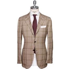 Kiton Beige Vicuna Peru Cashmere Silk Blazer IsuiT