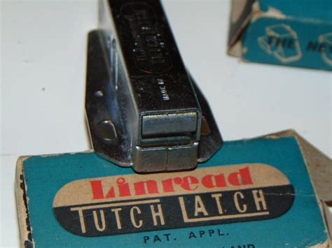 3 Vintage Tutch Latch Cabinet Door Latches Nos Made In England