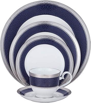 Amazon Noritake Odessa Cobalt Platinum 5 Piece Place Dinnerware