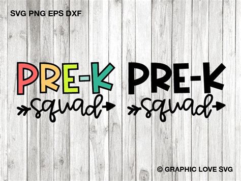 Pre K Squad Svg Pre K Teacher Svg Pre K Svg Pre K Shirt Svg Pre K