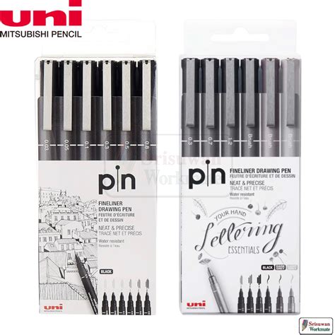 Uni Pin Fineliner Drawing Pen Set ชดปากกาตดเสน 6 ดาม ปากกาตะดเสน