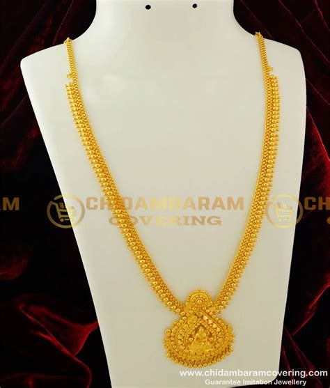 Buy New Model Lakshmi Gold Haram Designs Real Gold Tone Golden Beads