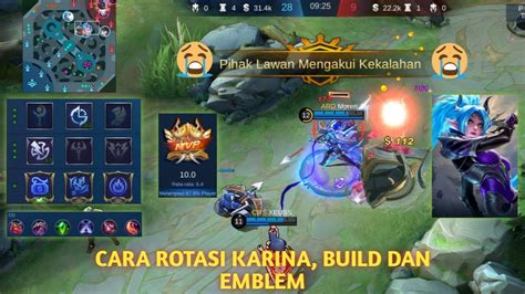 Cara Rotasi Karina Build Karina Tersakit Emblem Karina