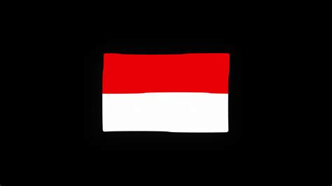 National Indonesia flag country icon Seamless Loop animation Waving with Alpha Channel 28331926 ...