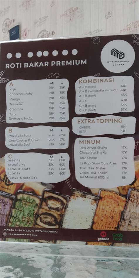 Menu At Roti Bakar Premium Bsd Cafe South Tangerang