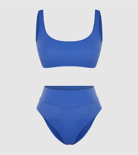 Buy Trendyol 2 Piece Solid Bikini Set In Blue 6thStreet Saudi Arabia