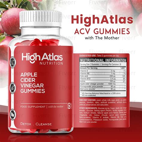 High Strength Apple Cider Vinegar Gummies With The Mother 1000mg