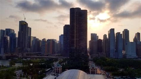 Premium Photo | Chicago from the ferris wheel