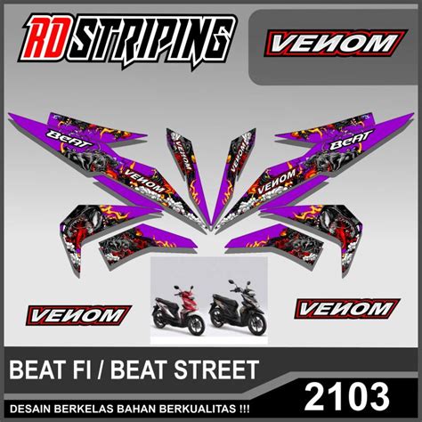 STRIPING STICKER HONDA BEAT FI BEAT ESP STREET FI RACING VENOM