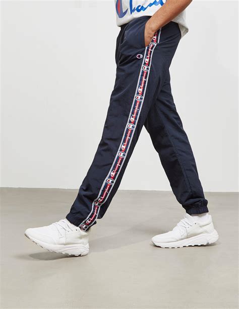 Champion Mens Tape Cuffed Track Pants Navy Blue For Men Lyst