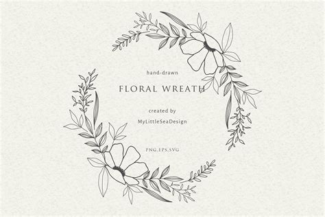 Floral Wreath Svg - Laurel Wreath Svg - Flower Circle Frame (1199842 ...