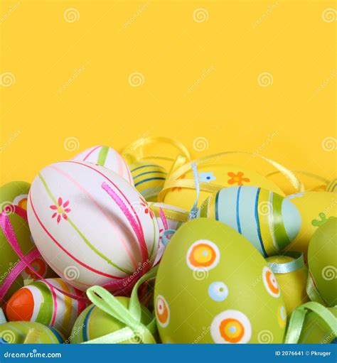 Pastel And Colored Easter Eggs Stock Image Image Of Gold Natural