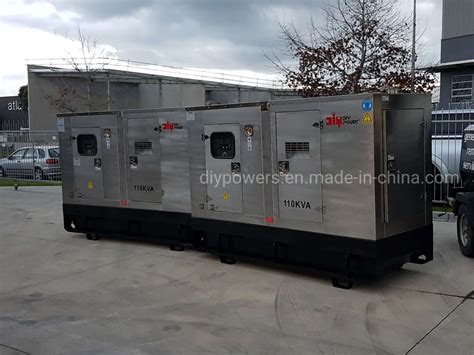 Euro Standard Diesel Generating Set With Stainless Steel Canopy China