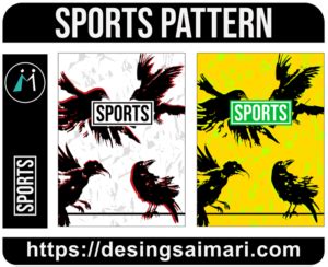 Sports Pattern Raven Grunge Desings Aimari