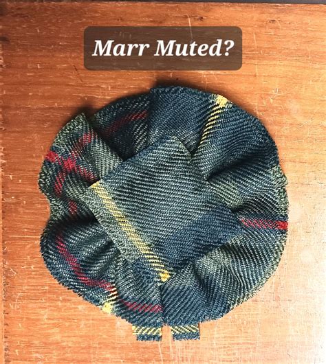 Marr Green Modern Tartan As Scottish Blossom Wool Tartan Rosette To