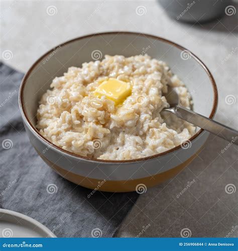 Brown Rice Pudding with Nut Milk Stock Photo - Image of diet, organic