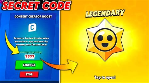 LUCKY CREATOR CODE Legendary Star Drop Brawl Stars YouTube