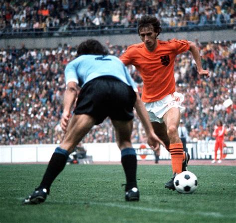 Holland 2 Uruguay 0 In 1974 In Hannover Robbie Rensenbrink Takes On