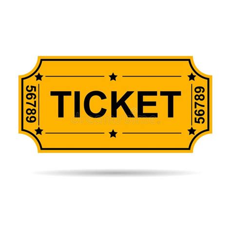 Yellow Ticket Vector On White Sponsored AD Ad Yellow Vector