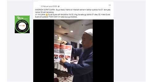 Cek Fakta Klarifikasi Klaim Video Surat Suara Di Makkah Sudah