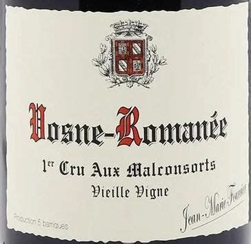 2021 Jean Marie Fourrier Vosne Romanée 1er Cru Aux Malconsorts France