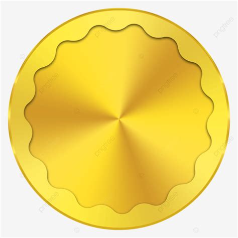 Blank Golden Medal Blank Gold Emty Golden Badge Png Transparent