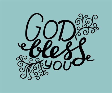 God Bless You Handwriting Calligraphy Royalty Free Vector