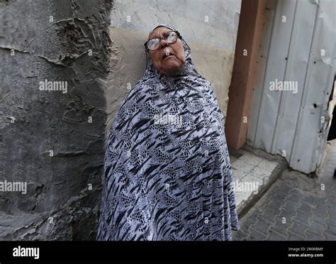 Gaza Palestina 09th De Mayo De 2023 Una Mujer Palestina Llora Durante El Funeral Del