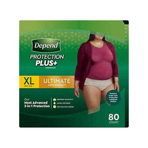 Depend Protection Plus Ultimate Underwear For Women Xl Ct Ebay