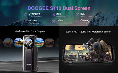 DOOGEE S110 2023 Rugged Smartphone Android 13 22GB 256GB Helio G99