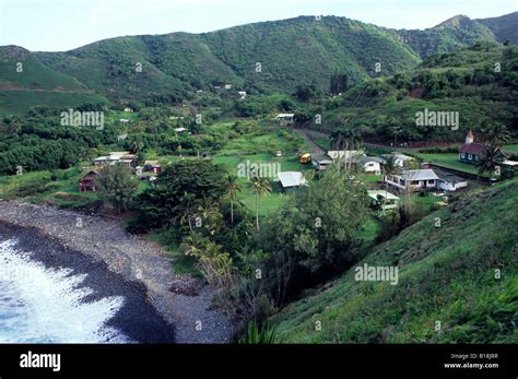 Maui Hawaii USA Kahakuloa Village and Point northwest Maui Stock Photo ...