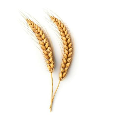 Premium Ai Image Wheat Ears Isolated On White Background