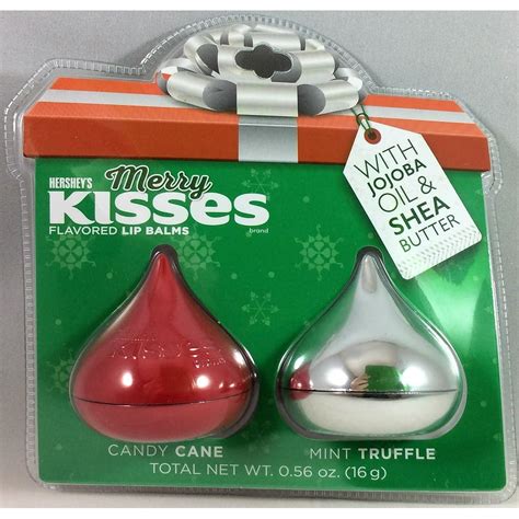 Hersheys Kisses Holiday Candy Cane And Mint Truffle Flavored Lip Balm 2 Pack