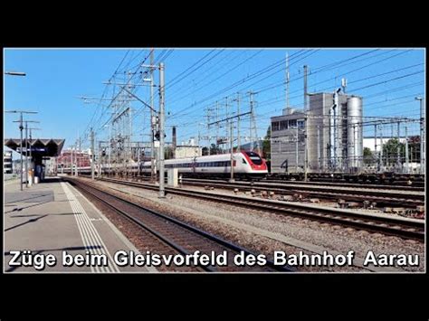 Kurzes Video Vom Gleisvorfeld Des Bahnhof Aarau Kanton Aargau Schweiz