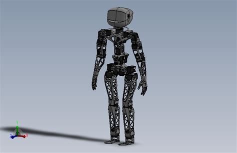 Poppy Beta人形智能机器人 Solidworks 2013 模型图纸下载 懒石网