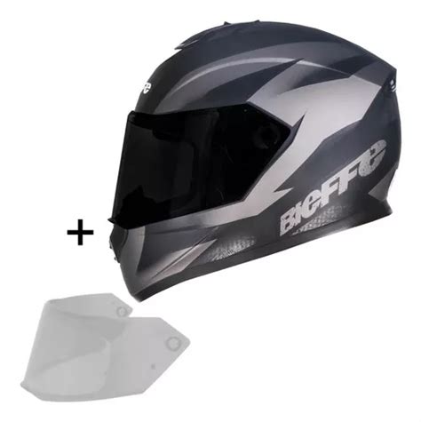 Capacete Bieffe Para Moto Masculino Feminino Viseira Extra Tamanho Do