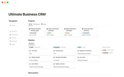 Ultimate Business CRM Notion Template